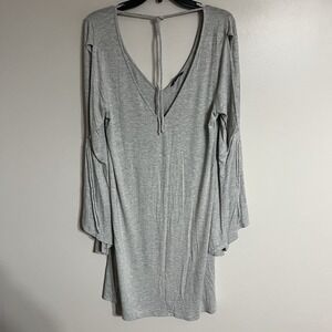 American Eagle Women's Cold Shoulder Open Back Bell Sleeve Mini Dress Size XL